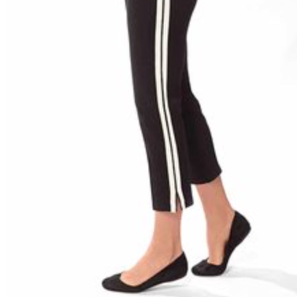 Ruby Ribbon Black Leggings w White Trim Sz XL